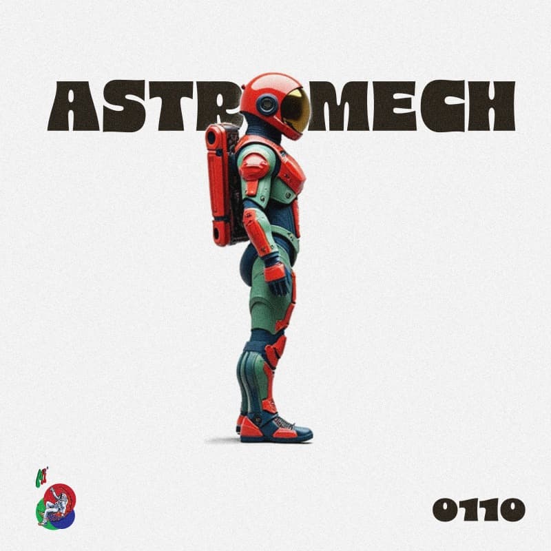 Astro Mech 0110 album cover featuring Astro Mech in profile